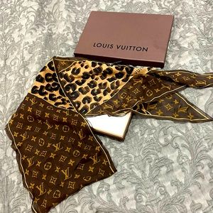 Louis Vuitton + Steven Sprouse Leopard Print Monogram Silk Scarf